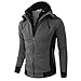 Produktbild Sannysis Herren Slim Fit Pullover Herren Sweatjacke Kapuzenjacke Hoodie mit Kapuze Reißverschluss Kapuzenpulli
