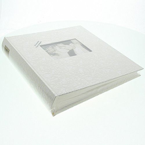 Goldbuch Hochzeitsalbum, 30 x 31 cm, 100 Seiten mit Pergamin, Mit Fensterausschnitt, Kunstleder, Romeo, Weiß, 31485 - 7