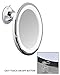 Sanheshun 10X Magnifying Lighted Travel Makeup Mirror,Touch Activated, Locking Suction Mount, Battery Operated, Round