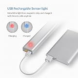 JESWELL USB Automatische LED Schrankbeleuchtung Wiederaufladbare Nachtlicht mit Bewegungsmelder, Magnetische, 10 LED-Licht für den Schrank oder die Schublade, Treppen, Schlafzimmer, Küche (2-er Pack) - 5