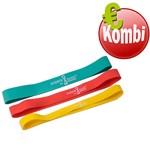 Preisvergleich Produktbild Dittmann Rubber Band 3er Kombi Expander Widerstandsbänder Gymnastikband