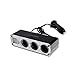Produktbild Smartfox Auto KFZ 12/24V Zigarettenanzünder Adapter Verteiler mit 2 USB Ports und 3 Zigarettenanzünder Anschlüsse Steckdose