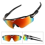 【REVO polarisierte Linse】 Die Hauptlinse ist REVO Polarized, die nicht nur cool macht, sondern auch einen guten visuellen Effekt hat, der die wahre Farbe wiederherstellt, reflektiertes Licht und Streulicht beseitigt, die Landschaft klarer und weicher macht und die Augen schützt. Perfekt, Alle Gläser mit 100% UV400-Schutzschicht können 100% schädliche UVA- und UVB-Strahlen blockieren