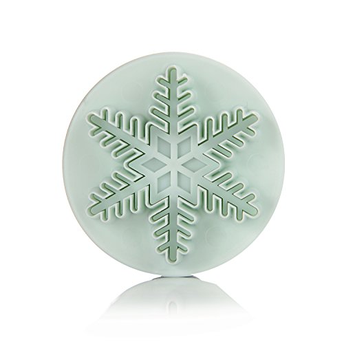 LIHAO Schneeflocken Ausstecher Fondant 3tlg Ausstechformen Auswerfer Stempel Tortendeko - 3