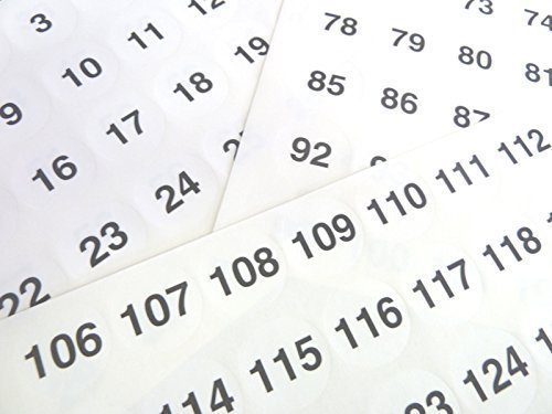 TRANSPARENTE 25mm Redondo CONSECUTIVOS  SECUENCIALES N  mero secuencia etiquetas  numeraci  n PEGATINAS  DESDE 1-140