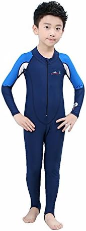 Kids Boy Girls Swimwear, One Piece Long Sleeve baby Swimsuit UV Boy Girls Protection One Piece, Thermal Wetsuit UPF 50+ Rashguard Beach Wear Diving Surfing Swimming (For Boy, XXL For Height 57"-61")