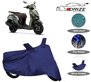 DRIZE Finest Yamaha Fascino Scooty Cover Waterproof with Ultra Surface Body Protection (Navy Look)