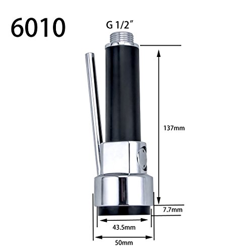 INCHANT Moderne Badezimmer-Küche-Wannen-Hahn-Pull-Out-Down-Spray-Kopf Universal 1/2-Zoll Fitting-Hahn-Kopf-Ersatzteil, Chrom-Finish - 5