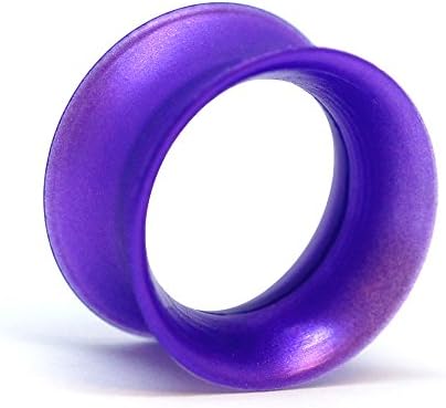 Kaos Original Silicone Skin Eyelet - Royal Purple Pearl - Ultra Thin Flesh Tunnel (16mm 5/8")