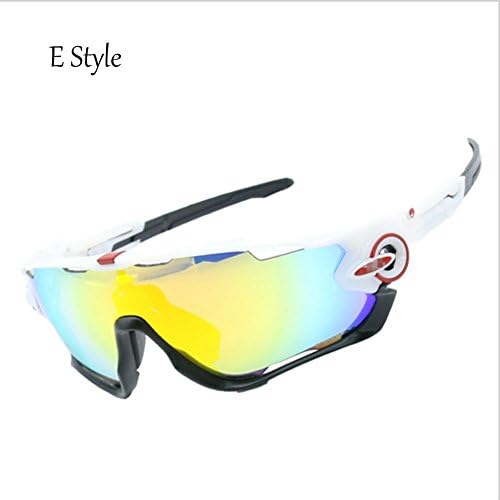 Zj-Riding Glasses Four Lenses Sunglasses Mountain Bike Glasses Outdoor Sports, E