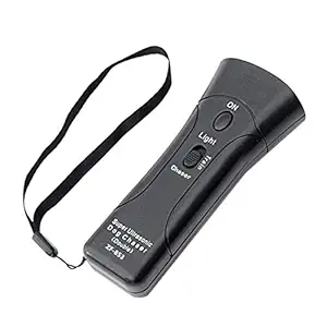 Double Ultrasonic Dog Chaser Anti Barking Stop Bark Pet Dogs Training Device Portable Handheld LED Infrared Dog Repeller Control Trainer Pet Supplies