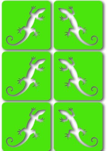 M021 - Mini Lizard Stencils x 24 (suitable for glitter &amp; ink tattoos)