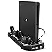 Produktbild Playstation 4 (Slim) 4 USB-HUB Ladestation PS4  Kühler Lüfter Vertikalständer PS4 Radiator Fan mit Ladestation Multifunktions 8 pcs thumbstick caps for PlayStation 4 PS4 controller