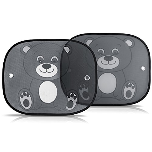 Preisvergleich Produktbild Sonnenschutz für Kinder und Babys (2er Set) - Universelle Auto-Sonnenblenden für Seitenfenster - mit EXTRA starken Saugnäpfen