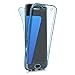 Produktbild Karomenic 360 Grad Silikon Hülle kompatibel mit Samsung Galaxy J3 2017 Fullbody Case Komplettschutz Handyhülle Vorne & Hinten Rundum Schutzhülle Ganzkörper Dünn Durchsichtige Bumper Etui,Blau