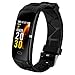 Produktbild AXNYLHY WATCH Fitness Smartwatch, Fitness-Armband mit Herzfrequenz-Messgerät Blutdruckmessgerät Schlafmonitor Schrittzähler IP68 wasserdichte Fitness-Tracker Rufen Sie SNS an,Black