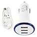 Produktbild Vosarea 5V 3.1A Auto-Ladegerät Drei USB-Zigarettenanzünder (Blau)