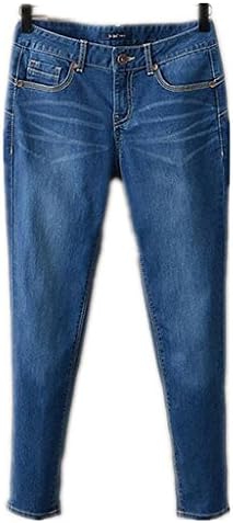 Wgwioo Women'S Slim Jeans Destroy Skinny Ripped Distressed Loose Solid Color Casual Deep Long Blue Denim Pants . 26