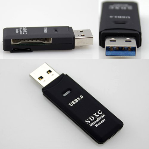 USB 3.0 Card Reader Adapter Memory Reader For SD/SDHC/SDXC/Micro SD/TF Black WK