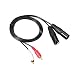 Produktbild jfhrfged Doppel-Cinch-Stecker auf Zwei XLR-Stecker 3 Pin Amp Mixer Speaker Mic Cable 1.5M