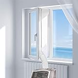 Fácil de instalar, sin necesidad de taladrar. No tiene que comprar un kit de ventana, adaptador de manguera u otras herramientas. Simplemente coloque la cinta adhesiva del gancho en el interior del marco de la ventana y la ventana en sí. Coloque el sello de la ventana a la cinta de gancho. Luego, abra la cremallera en el sello de la ventana y retire la manguera de aire acondicionado de la ventana. Finalmente, ate la cremallera firmemente alrededor de la manguera.