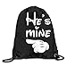 Produktbild GHMJVHFG He is Mine Mouse Drawstring Backpack Bag Beam Mouth Yoga Sackpack Rucksack Shoulder Bags for Men & Women