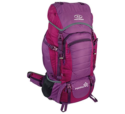 Highlander Expedition Rucksack 60L 65L 85L Quality Backpack Ideal for Hiking Backpacking DofE Scouting Trips Men Women Blue Black Red Purple