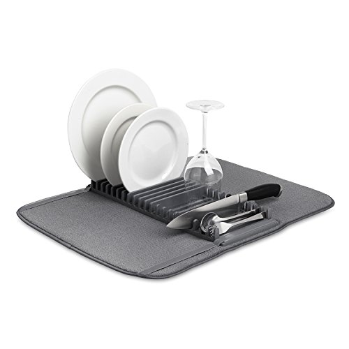 Umbra 330720-149 Udry selbsttrocknende Abtropfmatte mit Abtropfgestell, zusammenfaltbar, dunkelgrau - 3