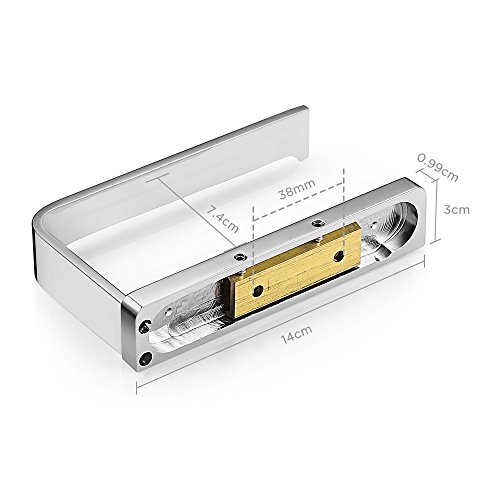 Ecooe Toilettenpapierhalter Wandhalter für Badzimmer WC Papierhalter Hochwertiger Küchenrollenhalter aus Kupferlegierung - 3