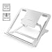 Produktbild Verstellbarer Laptop Ständer, Seenda Aluminium Laptop Ständer mit 6 verstellbaren Blickwinkel,faltbarer, belüfteter ,rutschfester Laptop Ständer für Macbook, Macbook Air, Macbook Pro und alle 11-17 Zoll Laptops, Silber
