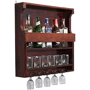 Buy Right Woods Wooden Wall Hanging Design Bar Bar Cabinets For