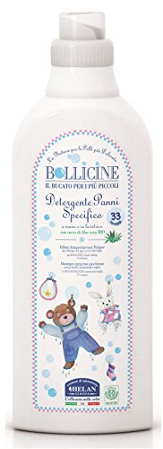 Bollicine Laundry Liquid for Baby Clothes, Certified Eco, Organic, Dermatology Tested, 1Litre 33 Loads, Free Delivery Option