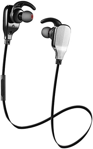 Beshoop Bluetooth Wireless Sports 4.1 Lightweight HD Noise Cancelling In-Ear Headphones with Mic, Black