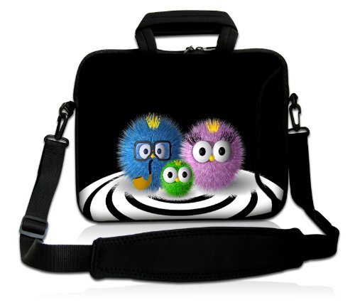 Luxburg® Design Funda bandolera Blanda Bolso Sleeve para Ordenador Portátil/MacBook de 15,6 pulgadas, motivo: Familia feliz