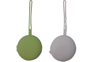 SOIDMHP Silicone Soother Dummy Case Pacifier Holder Case, 2 pcs Dummy Holder Storage Box Container, Universal Pacifier Box Accessories Holders for Travel, Dummy Holder Storage Box Container Easy to Clean