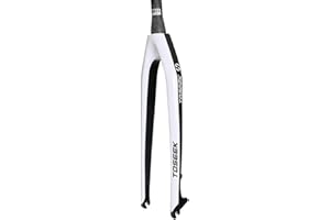 LHHL Carbon Fiber MTB Rigid Fork 26/27.5/29" Tapered Tube 1-1/8" Disc Brake Mountain Bike Front Forks Threadless Ultralight Bicycle QR 9x100mm (Color : White glossy, Size : 29")