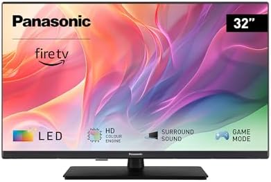 Panasonic TV-32S55AEZ, Serie S55 32 pollici Smart TV LED Full HD, 2024, Fire TV, HD Colour Engine, HDR, Alexa Voice Control, Game Mode, Media Player, Per un'Esperienza Visiva Ottimale