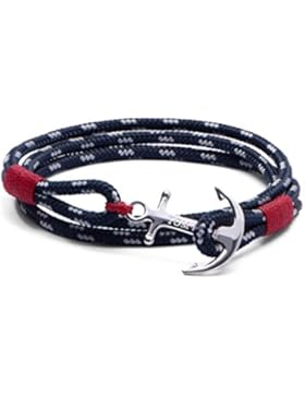 Armband Atlantic 3 aus Stoff & 925 Sterling Silber