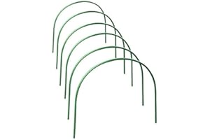 Takefuns 6 unidades de soporte para cubierta de plantas, marco alto de soporte de tela de jardín, aros de invernadero, túnel de cultivo de plantas para tela de jardín, estacas de jardín