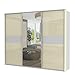 Produktbild Schwebetürenschrank / Kleiderschrank Lepa 08, Farbe: Weiß / Creme Hochglanz - Abmessungen: 225 x 278 x 64 cm (H x B x T)