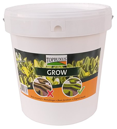 TOPBUXUS GROW - Abono, 20 kg para 400 m² de boj, adiós a las hojas amarillas, haz como los profesionales
