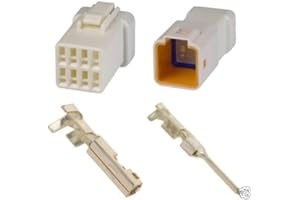 ERREBI CABLAGGI Kit Connettore Maschio Femmina Jst Jwpf 8 Vie Tenuta Stagna Per Auto Moto Camper