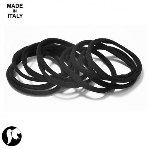 Haarschmuck - Zopfgummi, Haargummi schwarz, 10er Pck. ohne Metall