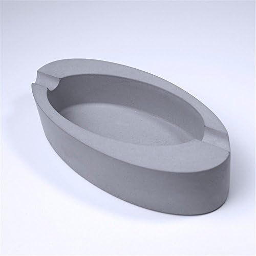 Oval Cement Ashtray Home Decoration Simple Office Jewelry Creative Light Gray Ashtray