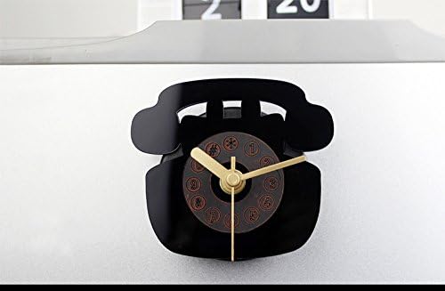 ZHUNSHI Creative Clock Refrigerator Antique Telephone Style Refrigerator Magnet Messages Wall Clock