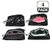 Produktbild Schuhbeutel Schuhtasche - YeeStone 4er Set Schuhsack Schuhtaschen Wasserfeste Schmutzabweisender Schuhbeutel Reise Schuhsack Reise Shoebag Tasche Nylon mit Reißverschluss - für Sport und Reisen (Schwa