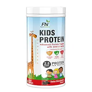 Floral Nutrition Kids Protein Powder with DHA,Vitamin-D for Growth,Immunity, Active and Strong Kids - 500gm Choco vanilla Flavor