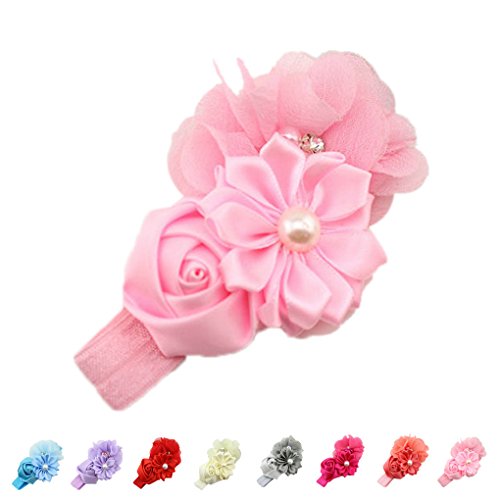 Schöne Engel Mädchen Baby Haarband Stirnbänder Perlen Blumen - 2