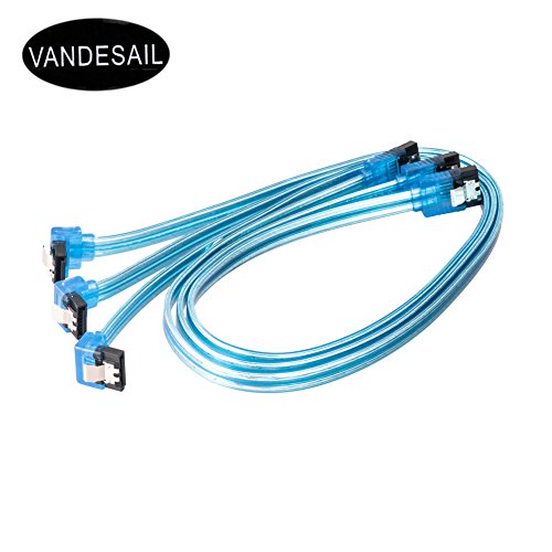 SATA Kabel, VANDESAIL® SATA zu ESATA gerade Kabel für Festplattenlaufwerk (0.5m/1.64ft, 90°, SATA3.0, Blau) - 3