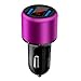 Produktbild gaddrt Dual USB Auto Ladegerät 2 Port LCD Display 12-24 V Zigarettenanzünder Heller 3.1A (D Lila)